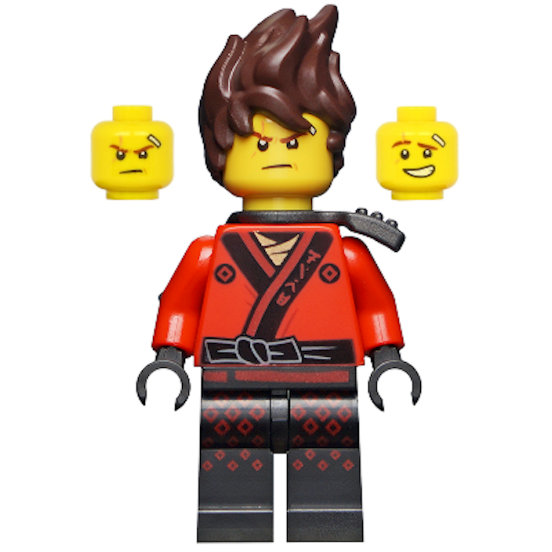 NJO360 Kai - The LEGO Ninjago Movie, Hair, Pearl Dark Gray Scabbard