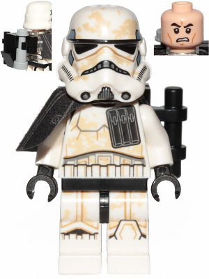 SW0960 Sandtrooper (Enlisted) - Black Pauldron, Ammo Pouch, Dirt Stains, Survival Backpack