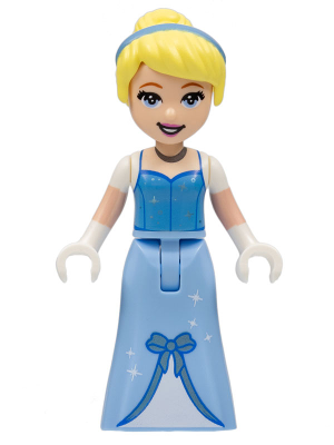 DP162 Cinderella - Dress with Stars and Bow, Medium Blue Top