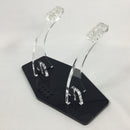 Acrylic Display Stand (AS04-15) - Max 15 Stand (Double Arm, 15° Mount, Black Base)