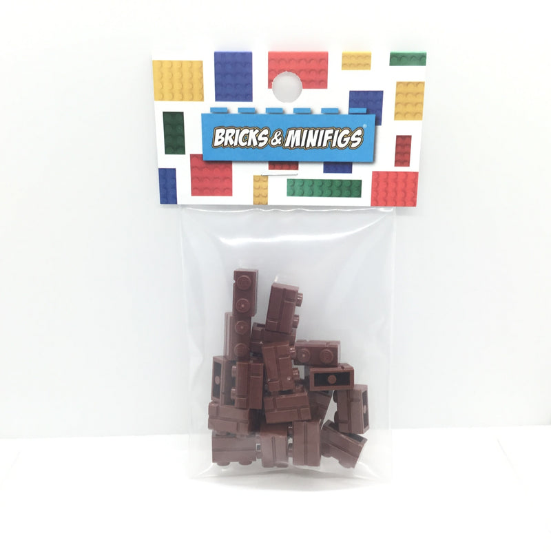 CP Profile Brick 1 x 2 - 20 Pack (Reddish Brown)