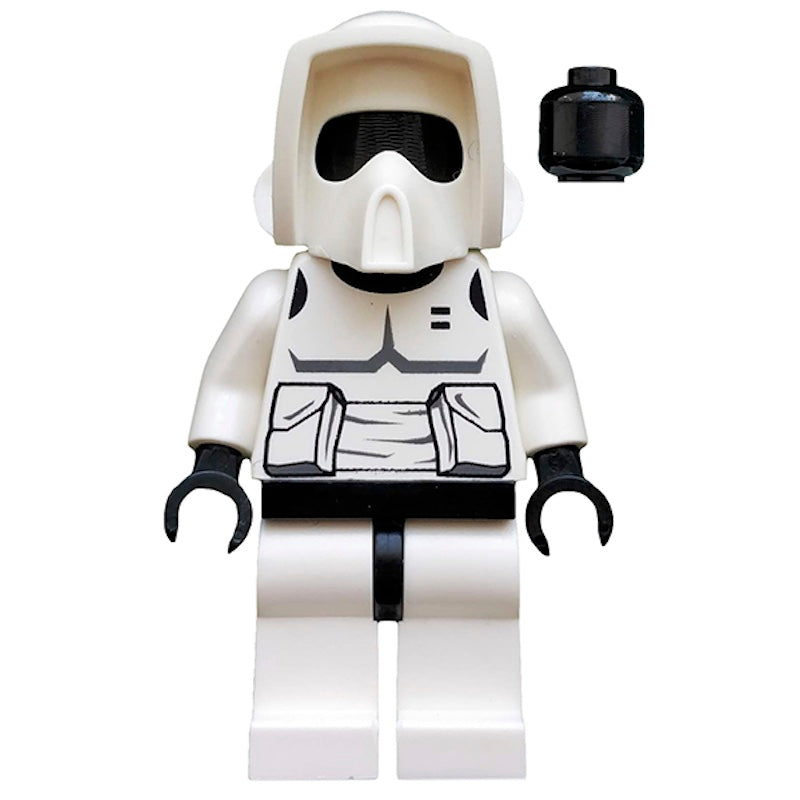 SW0005A Scout Trooper (Black Head, Dark Bluish Gray Torso Pattern)