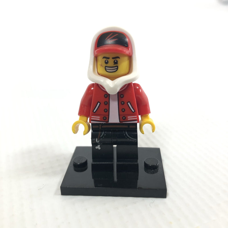 HS001 Jack Davids - Red Jacket with Cap and Hood (Large Smile / Grumpy)