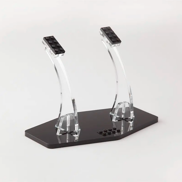 Acrylic Display Stand (AS04-30) Max 30 Stand (Double Arm, 30° Mount,  Black Base)