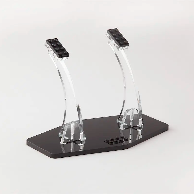 Acrylic Display Stand (AS04-30) - Max 30 Stand (Double Arm, 30° Mount, Black Base)