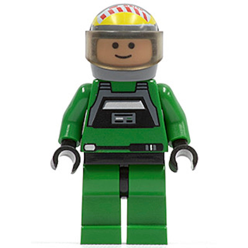 SW0031A Rebel Pilot A-wing - Light Nougat Head, Trans-Brown Visor, Green Jumpsuit