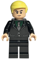 HP385 Draco Malfoy, Black Suit, Slytherin Tie