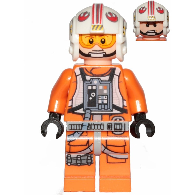 SW0991 Luke Skywalker (Pilot, Printed Legs, Visor Up / Down)