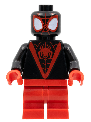 SH800 Spider-Man (Miles Morales) - Red Medium Legs, Red Spider Logo