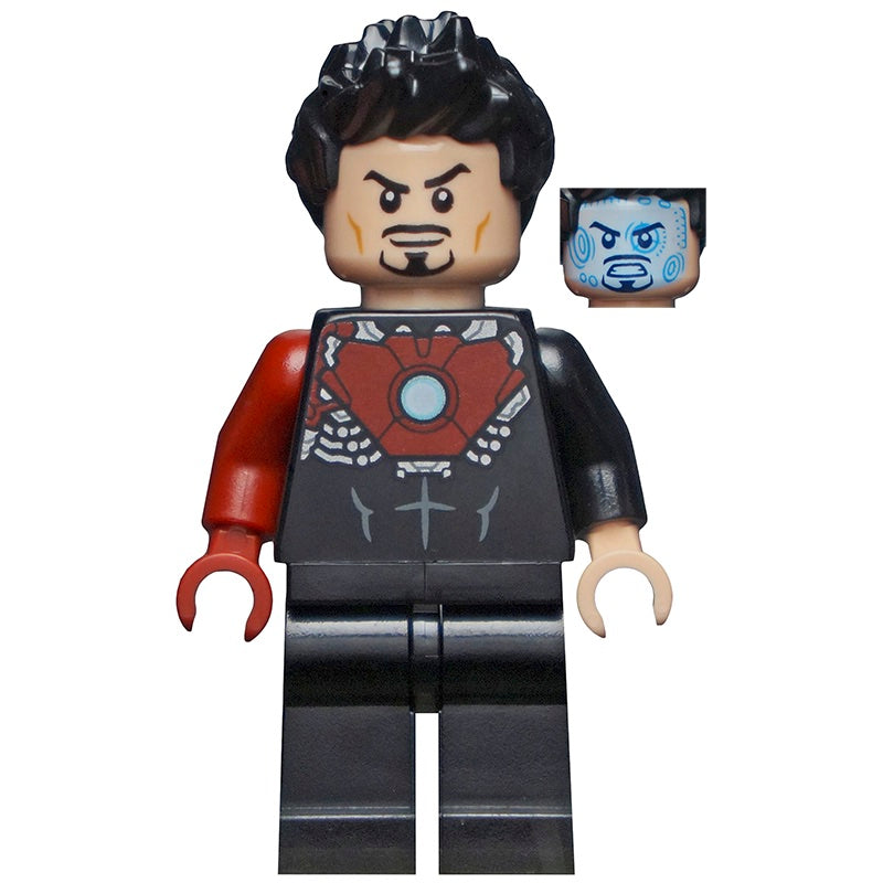 SH584 Tony Stark - Black Iron Man Suit with Dark Red Right Arm