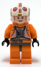 SW0295 Luke Skywalker - Light Nougat, X-Wing Pilot Suit, Detailed Torso and Helmet