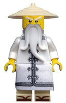 NJO354 Sensei Wu - The LEGO Ninjago Movie, White Robe, Zori Sandals, Raised Eyebrows