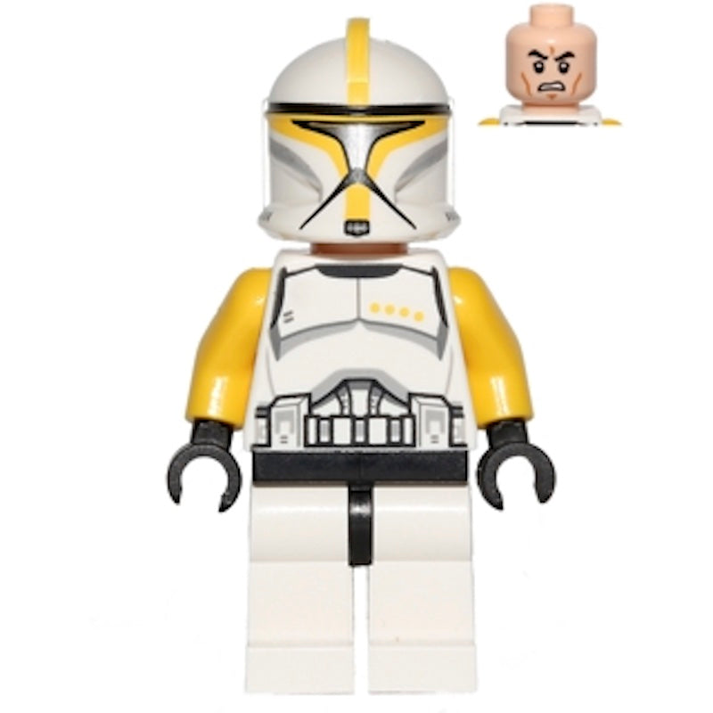 SW0481 Clone Trooper Commander (Phase 1) - Yellow Arms, Scowl