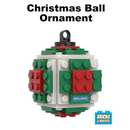 Christmas Ball Ornament - Red, Green & White