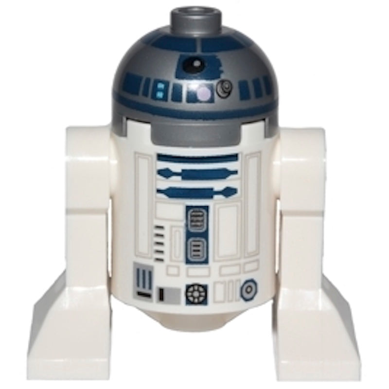 SW0527A Astromech Droid, R2-D2, Flat Silver Head, Lavender Dots and Small Receptor