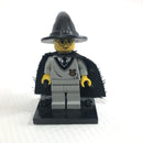HP035 Harry Potter, Hogwarts Torso, Light Gray Legs, Black Wizard / Witch Hat, Black Cape with Stars