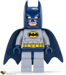 SH025 - Batman - Light Bluish Gray Suit With Yellow Belt And Crest, Dark Blue Mask And Cape (Type 2 Cowl, May include Starch or Spongy cape)
