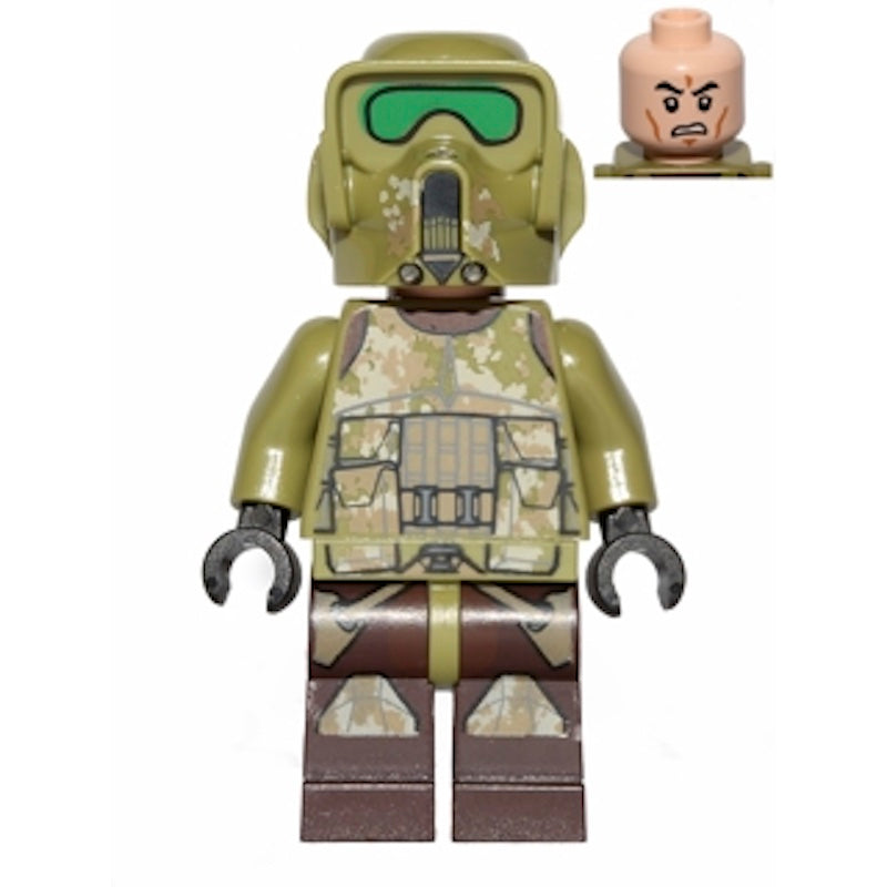 SW0518 Clone Scout Trooper, 41st Elite Corps (Phase 2) - Kashyyyk Camouflage, Scowl