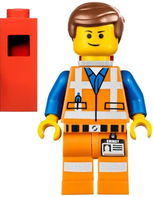 TLM018 Emmet - Lopsided Closed Mouth Smile, with Piece of Resistance