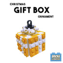Christmas Gift Box Ornament - Bright Light Orange