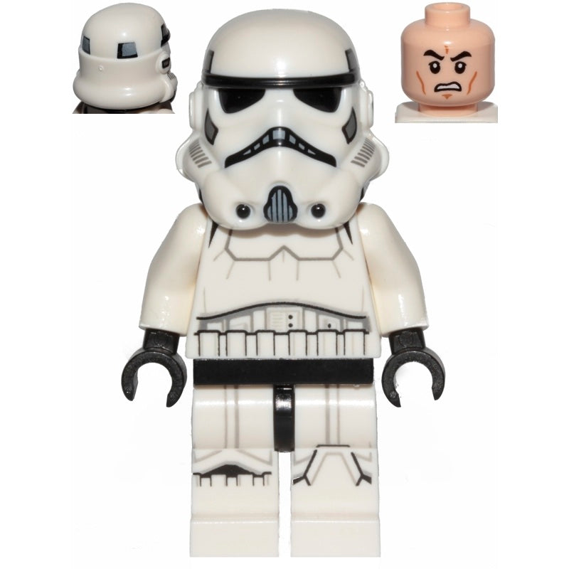SW0997B Imperial Stormtrooper (Dual Molded Helmet, Gray Squares on Back) - Male, Light Nougat Head, Scowl