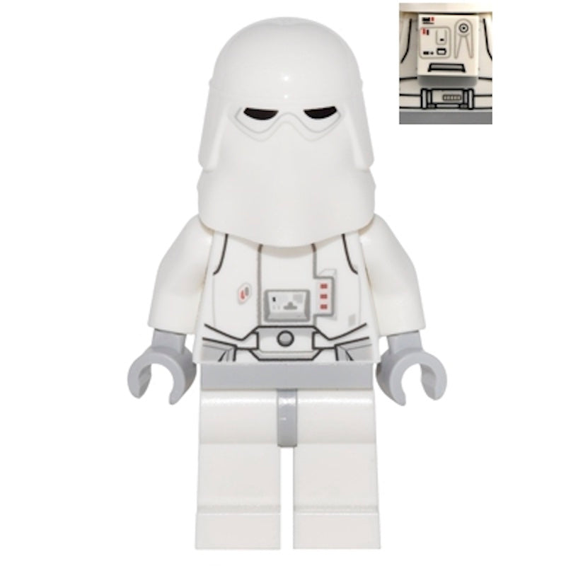 SW0764B Snowtrooper, Light Bluish Gray Hips, Light Bluish Gray Hands - Backpack Directly attached to Neck Bracket