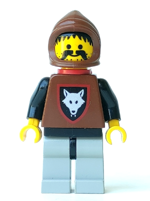 CAS252 Wolfpack - Moustache, Black Arms and Light Gray Legs, Brown Hood and Red Cape
