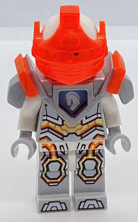 NEX076 Lance - Trans-Neon Orange Visor, Flat Silver Armor