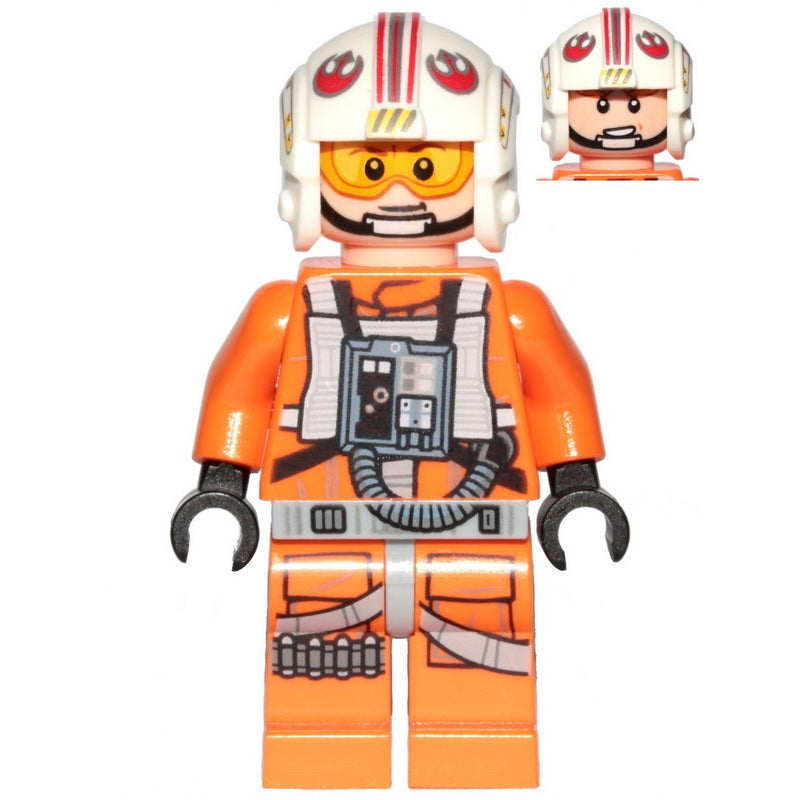 SW1139 Luke Skywalker (Pilot, Printed Legs, Visor Up / Down, Askew Front Panel)