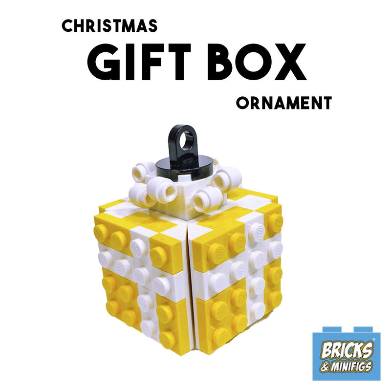Christmas Gift Box Ornament - Yellow