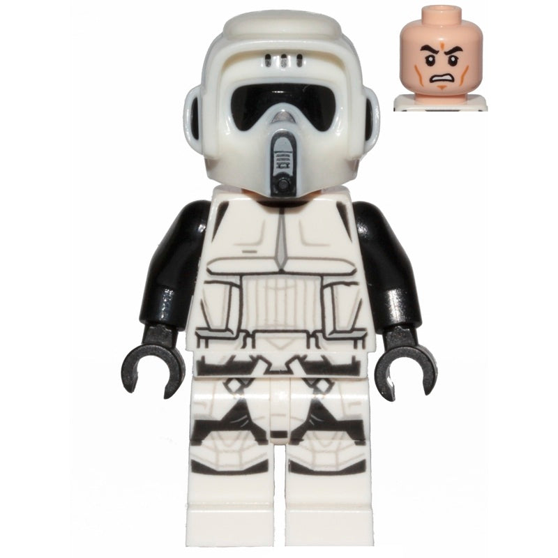 SW1007 Imperial Scout Trooper (Dual Molded Helmet) - Male, Light Nougat Head, Scowl