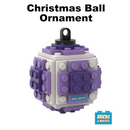 Christmas Ball Ornament - Dark Purple, Medium Lavender & White