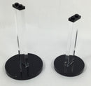 Acrylic Display Stand (AS13-b) - Micro Stand Round 2-Pack - Black Base