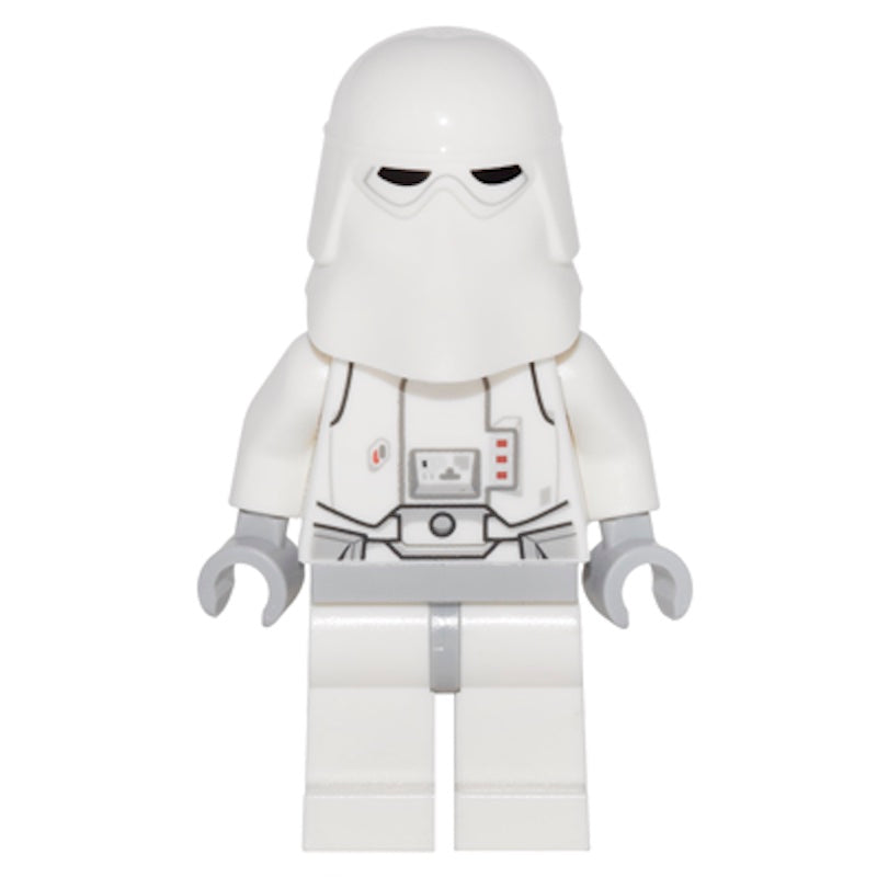 SW0764 Snowtrooper, Light Bluish Gray Hips, Light Bluish Gray Hands - Backpack attached to Neck Bracket with Plate, Modified w/ Clip Ring