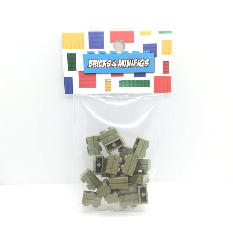 CP Profile Brick 1 x 2 - 20 Pack (Olive Green)