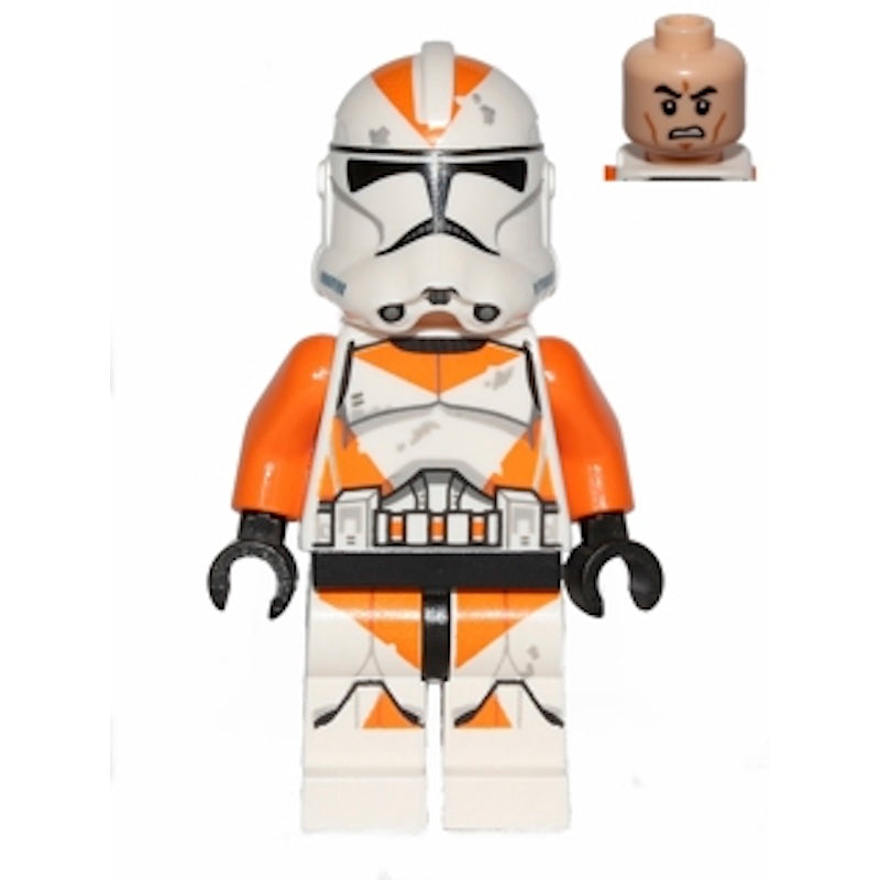 SW0522 Clone Trooper, 212th Attack Battalion (Phase 2) - Orange Arms, Dirt Stains, Scowl