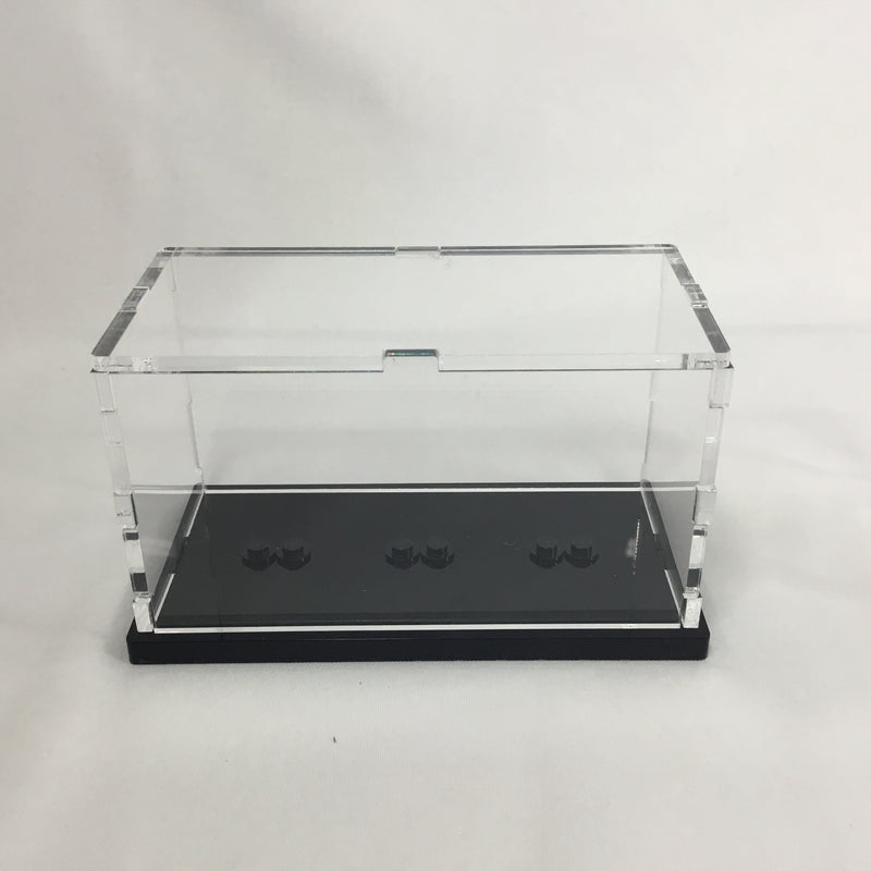 Acrylic Display Case (AS10) - 3-Figure Case - Black Base